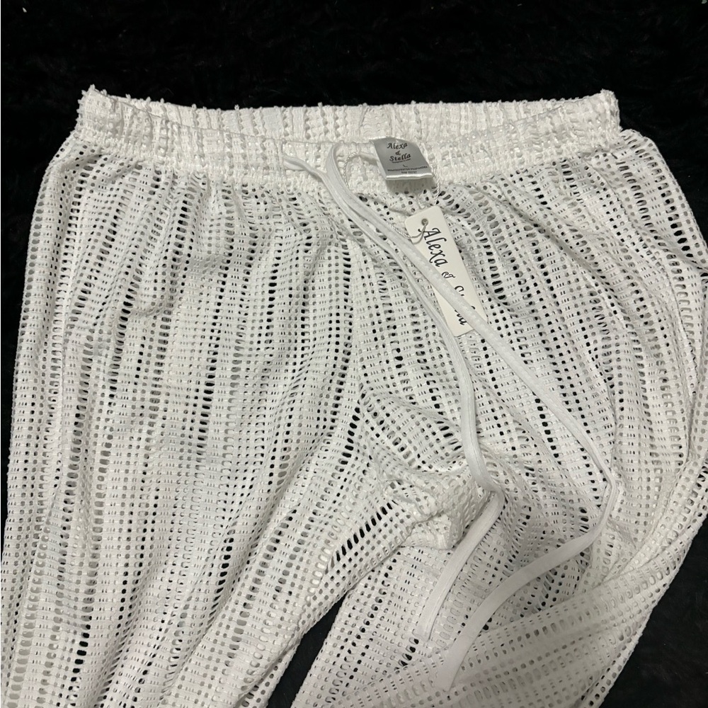 White See thru bikini or rave pants